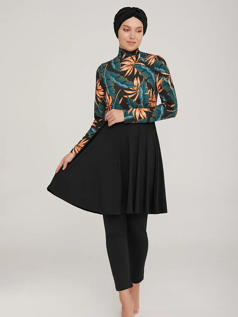3PCS Burkini Muslim Swimwear Long Burkini Islamic Swimwear Modest Swimsuit Women Skirt for Swimsuit Prayer Clothes Women