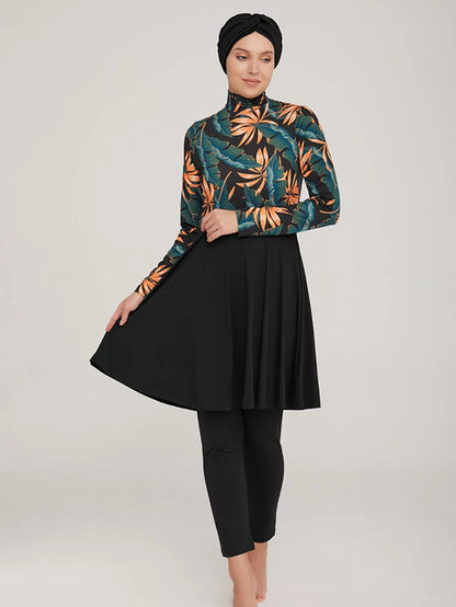 3PCS Burkini Muslim Swimwear Long Burkini Islamic Swimwear Modest Swimsuit Women Skirt for Swimsuit Prayer Clothes Women