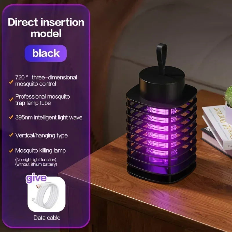 5V Silent Mosquito Killer Lamp, Portable Electric Swatter, Indoor Bedroom & Outdoor Mosquito Repeller Insect Fly Trap Bug Zapper