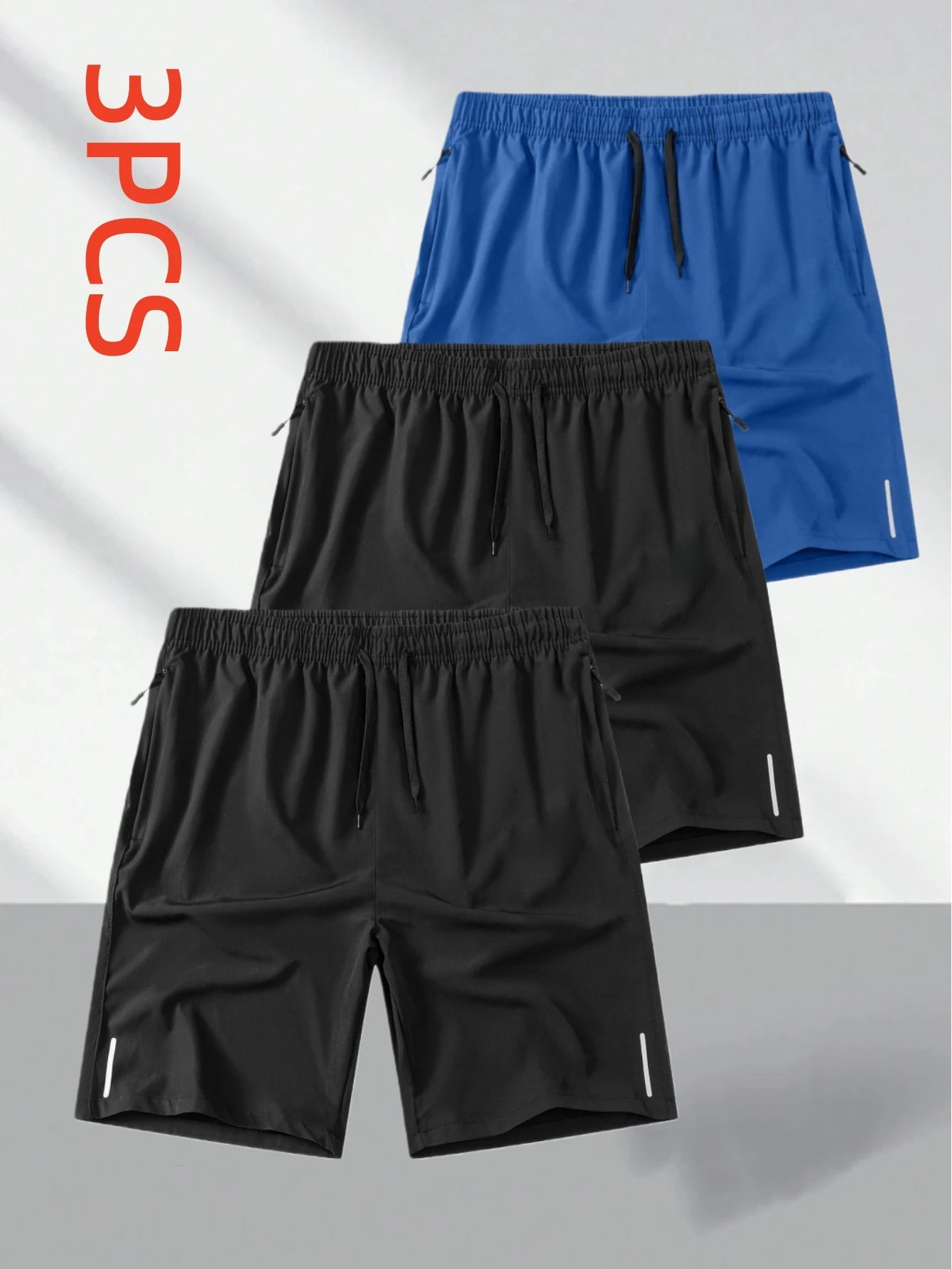 3Pcs Casual Shorts Men'S Running Sports Shorts Gym Shorts for Men Fitness Basketbal Sportswear Beach Short Pants Jogging Sweatpa