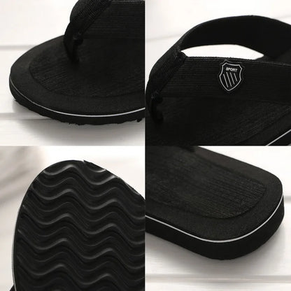 Men'S Casual Flip Flops Fashion Beach Shoes Men Summer Non-Slip Flat Slides Mens Slippers Indoor House Shoes Man Male Slipper
