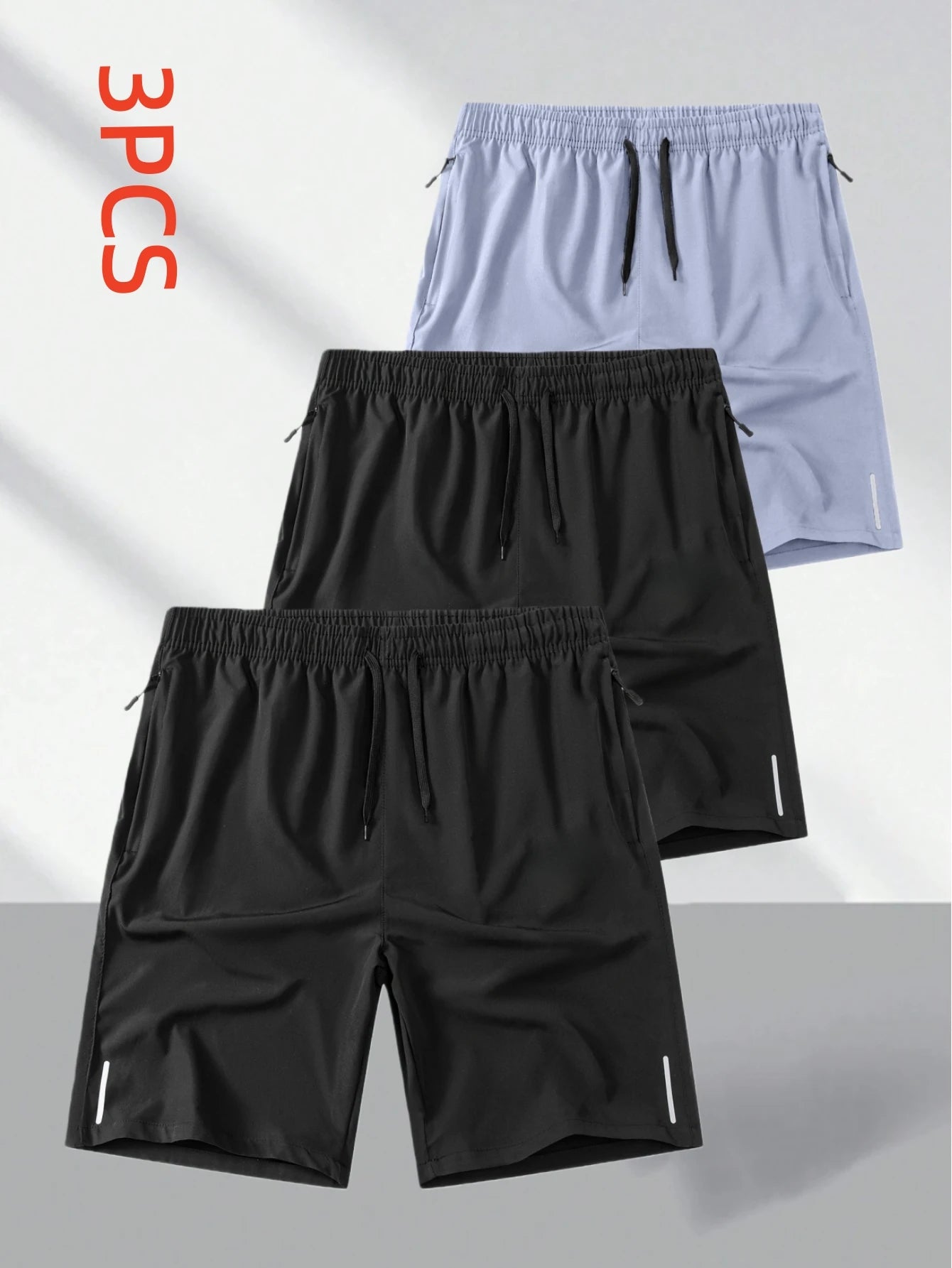 3Pcs Casual Shorts Men'S Running Sports Shorts Gym Shorts for Men Fitness Basketbal Sportswear Beach Short Pants Jogging Sweatpa